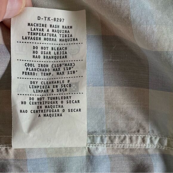 Ermenegildo Zegna Plaid Multi Long Sleeve Button Down Cotton Shirt L Italy - Picture 7 of 8